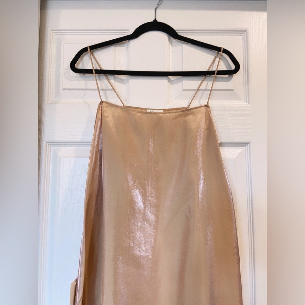 NWT $595 Staud Delfina Dress Rose Gold - Picture 7 of 9